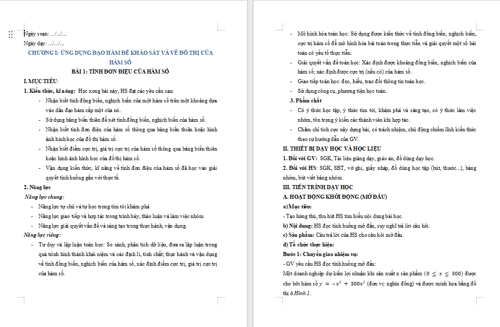  PowerPoint Toán 12 Bài 1: Tính đơn điệu của hàm số