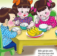 Giáo án mầm non: Bài thơ Giờ ăn