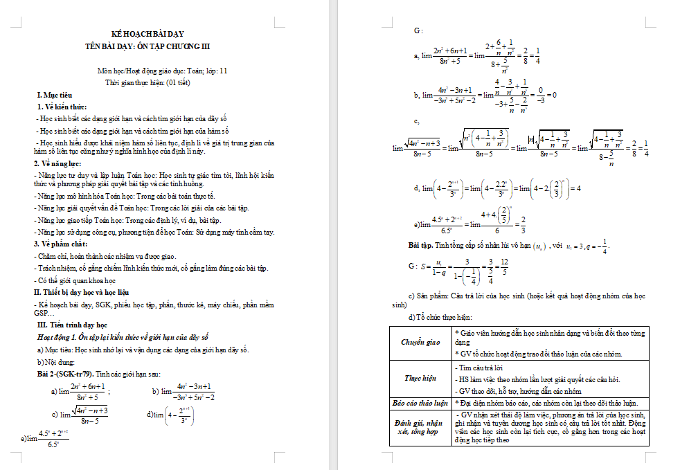 PowerPoint Toán 11 Bài tập cuối chương 3