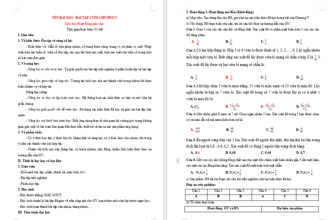 PowerPoint Toán 11 Bài tập cuối chương 5