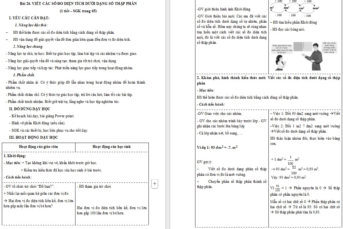 Giáo án Toán 5 Bài 26 file word