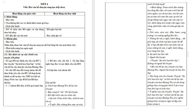 Giáo án Tiếng Việt 5 Bài văn kể chuyện sáng tạo (tiếp theo)