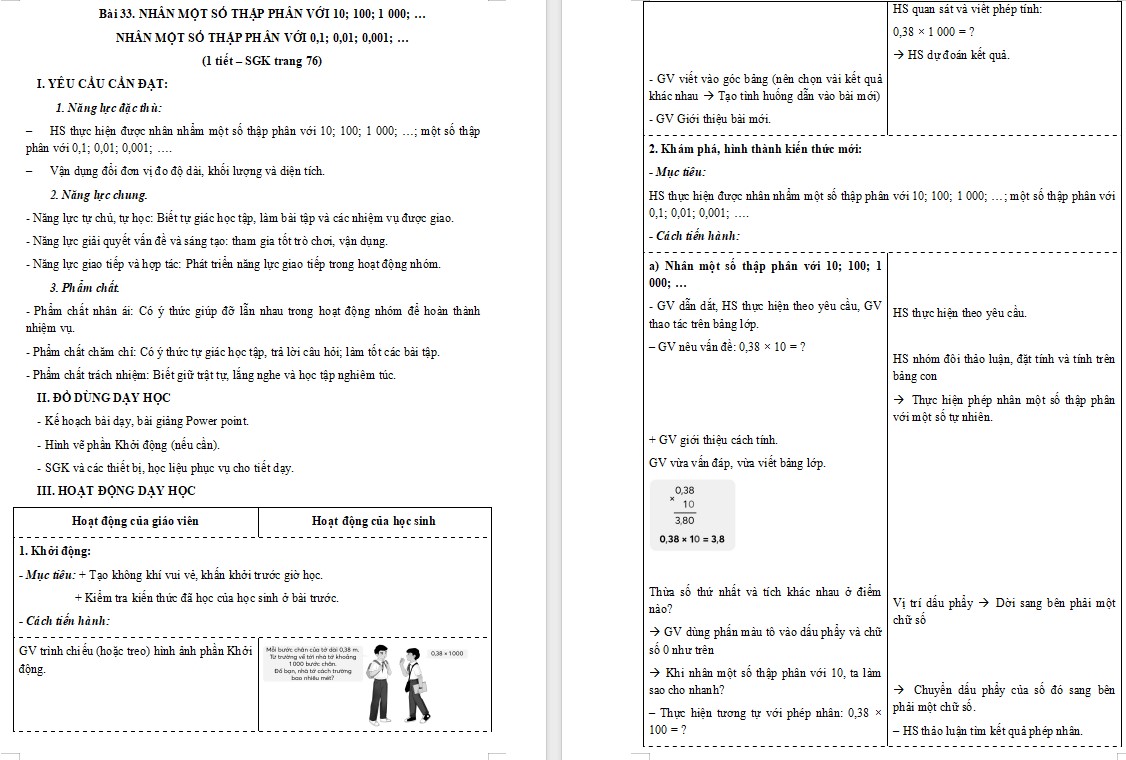 Giáo án Toán 5 Bài 33 file word