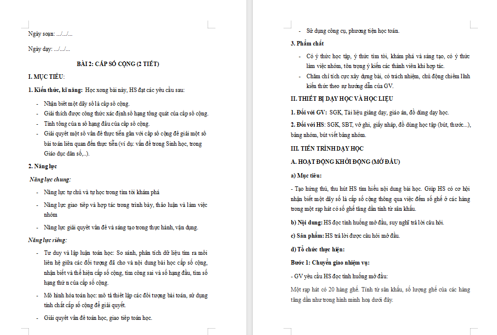 PowerPoint Toán 11 Bài 2: Cấp số cộng