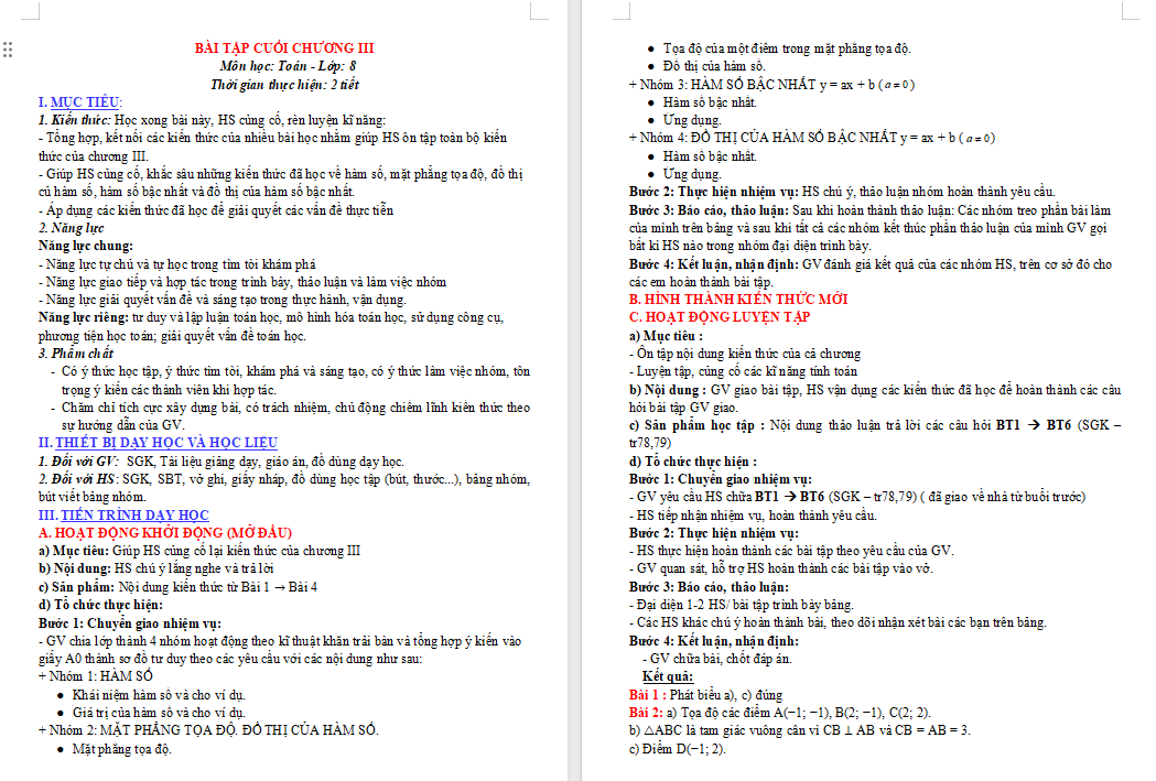 PowerPoint Toán 8 Cánh diều Bài tập cuối chương 3