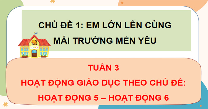 PowerPoint Tuần 3 Chủ đề 1: Em lớn lên cùng mái trường mến yêu