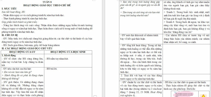 Giáo án Hoạt động trải nghiệm 4 Chân trời sáng tạo Bản 1 Tuần 8