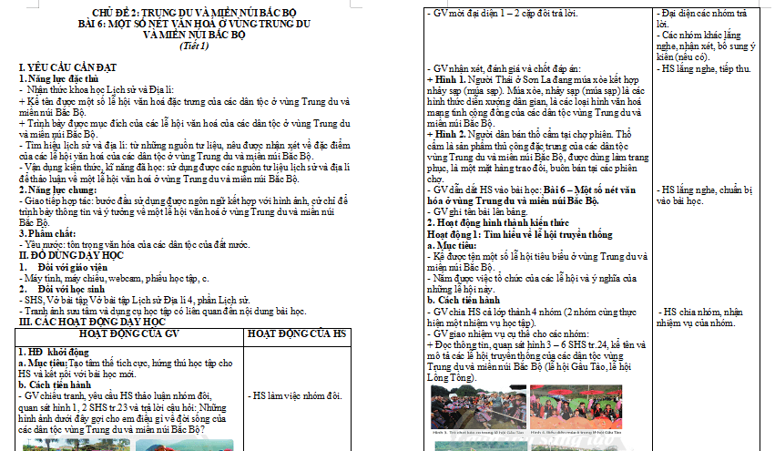 Bài 6: Một số nét văn hoá ở vùng trung du và miền núi Bắc Bộ