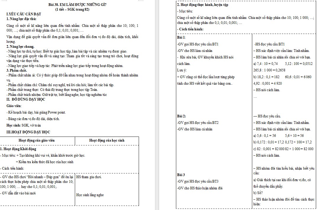 Giáo án Toán 5 Bài 38 file word