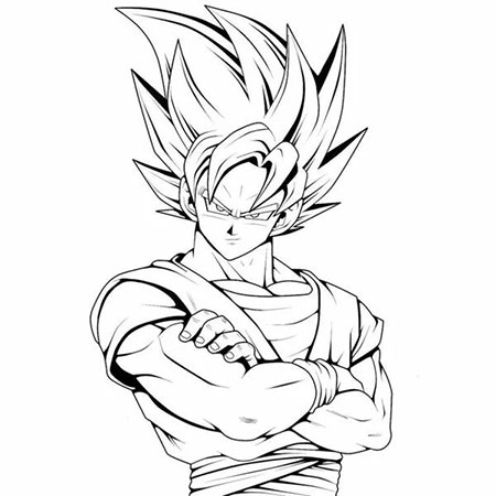 Bộ tranh tô màu Songoku free