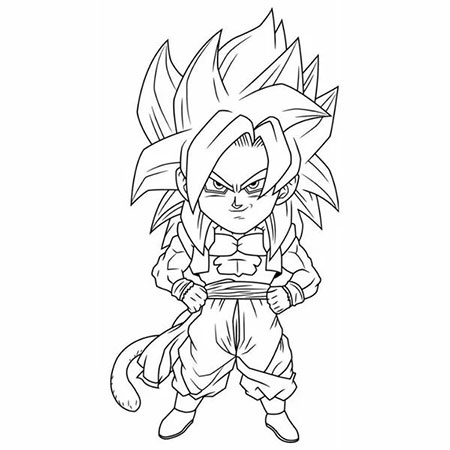 Bộ tranh tô màu Songoku miễn phí