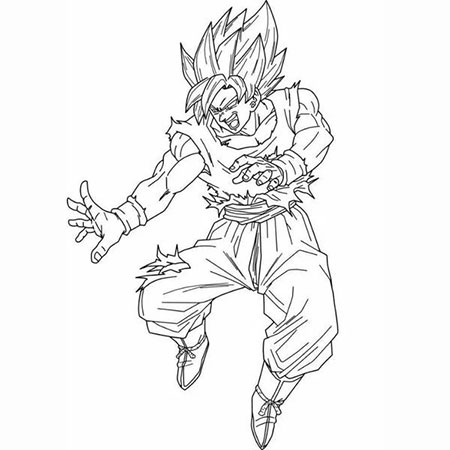 Tải Bộ tranh tô màu Songoku