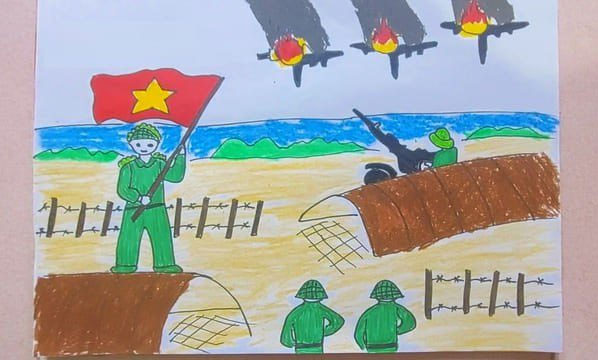 Mẫu tranh Sắc Màu Tổ Quốc 80 Năm
