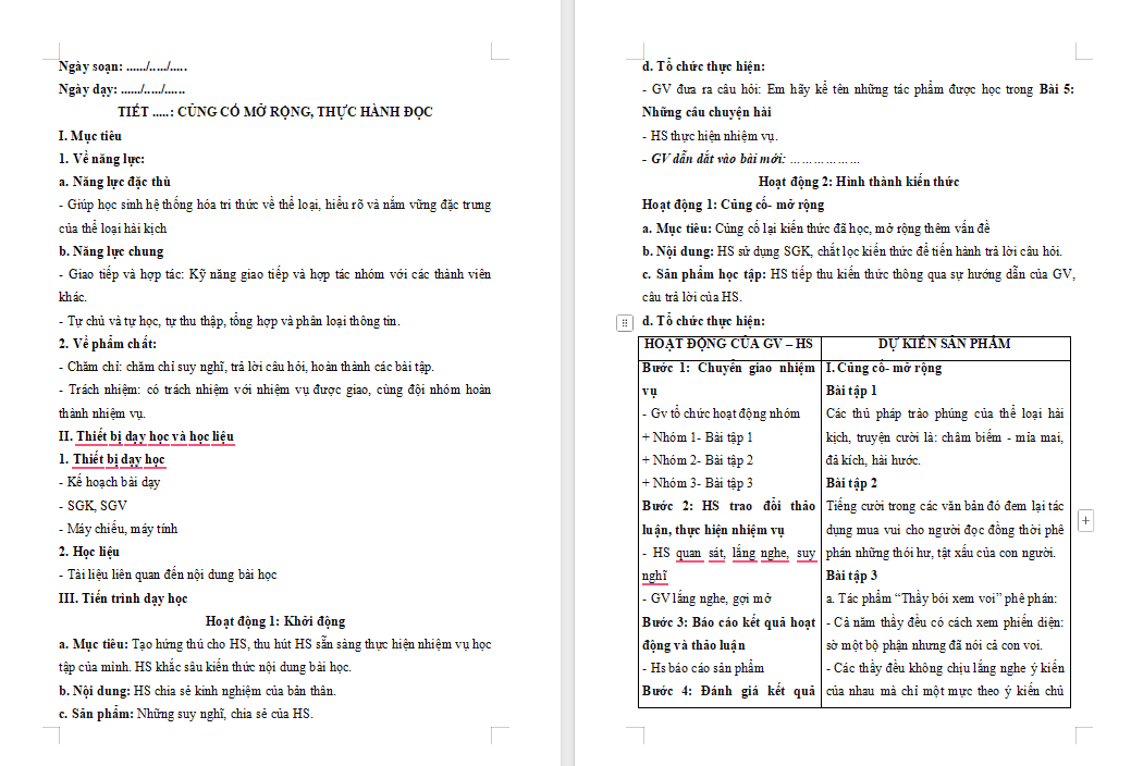 Giáo án Ngữ văn 8 Kết nối Bài 5 Củng cố mở rộng