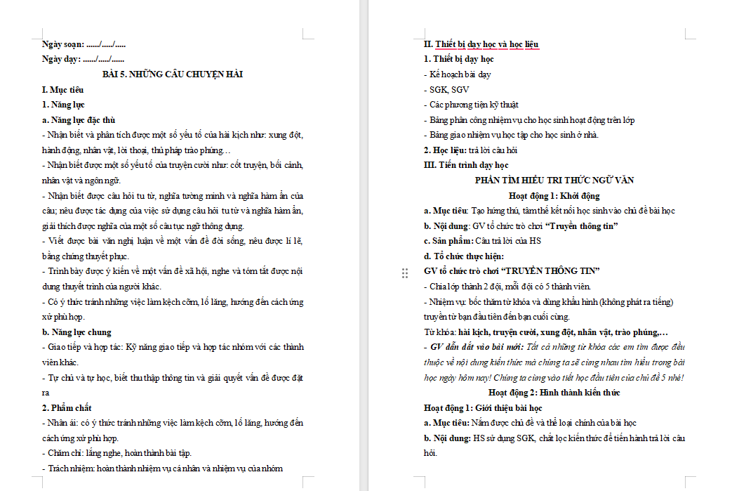 PowerPoint Ngữ văn 8 Bài 5 Tri thức ngữ văn