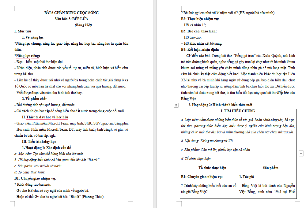 Giáo án PowerPoint Ngữ văn 8 Bài 6 Bếp lửa