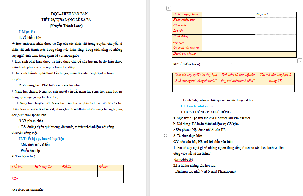 Giáo án PowerPoint Ngữ văn 8 Bài 6 Lặng lẽ Sa Pa
