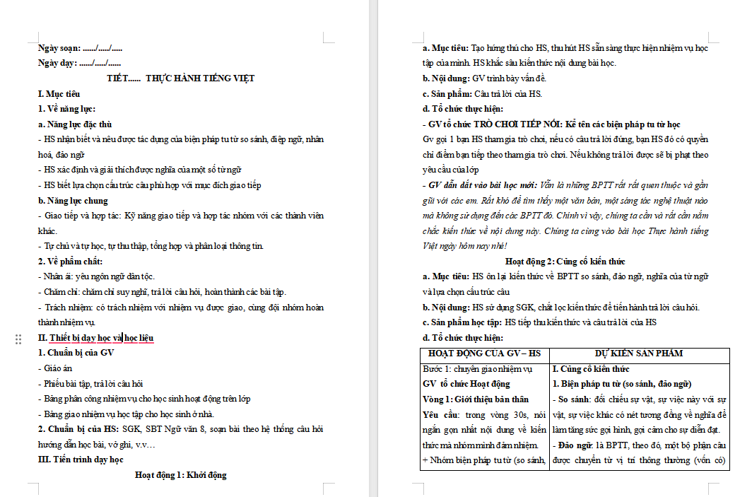 Giáo án PowerPoint Ngữ văn 8 Bài 7 Thực hành tiếng Việt trang 48