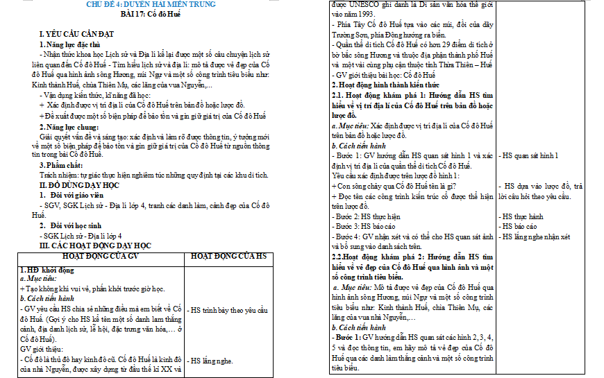 Bài 17: Cố đô Huế