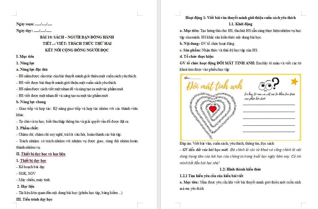 Viết bài thuyết minh giới thiệu cuốn sách yêu thích