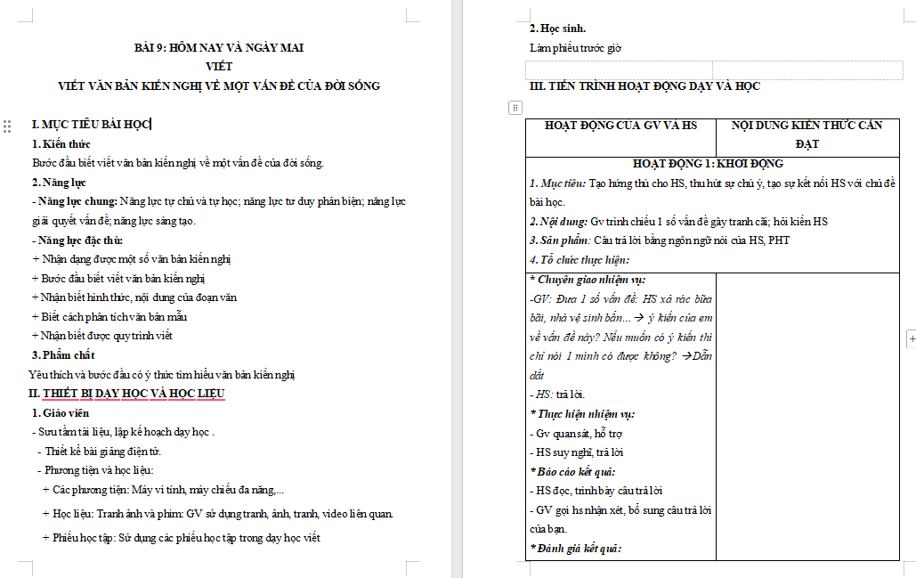 Viết văn bản kiến nghị về một vấn đề của đời sống