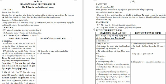 Giáo án Hoạt động trải nghiệm 4 Chân trời sáng tạo Bản 1 Tuần 16