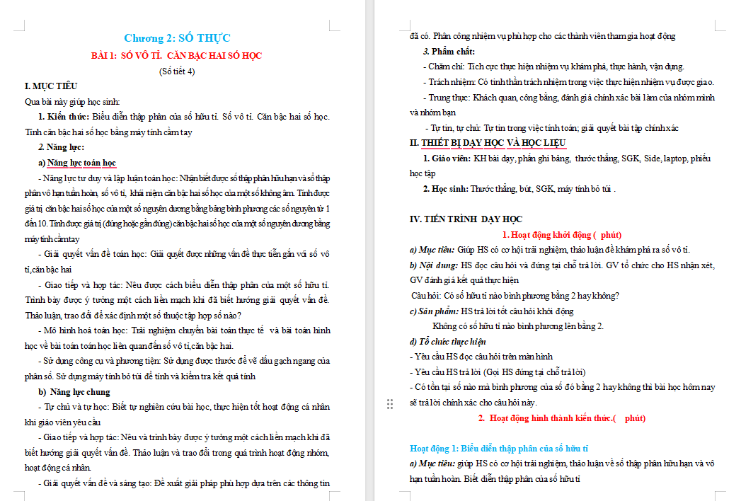 PowerPoint Toán 7 Bài 1: Số vô tỉ Căn bậc hai số học