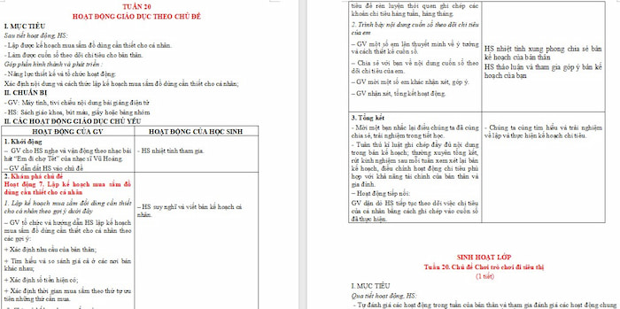 Giáo án Hoạt động trải nghiệm 4 Chân trời sáng tạo Bản 1 Tuần 20