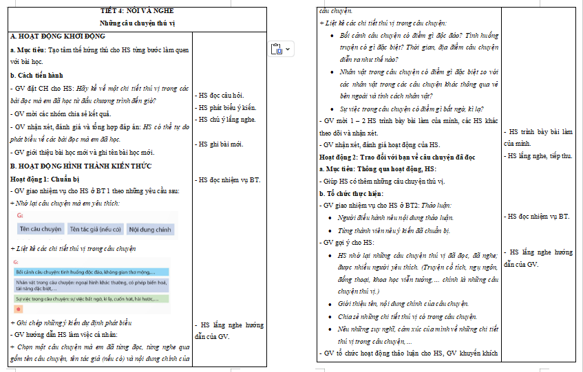 Giáo án Tiếng Việt lớp 5 Bài 4: Những câu chuyện thú vị