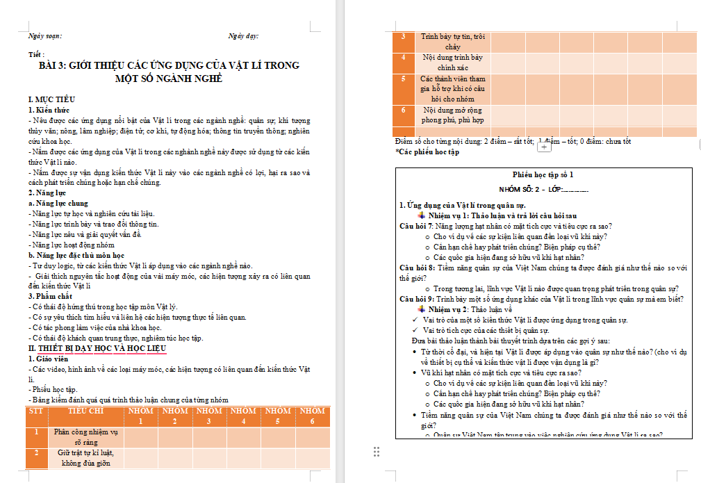 Ứng dụng của vật lí trong một số ngành nghề