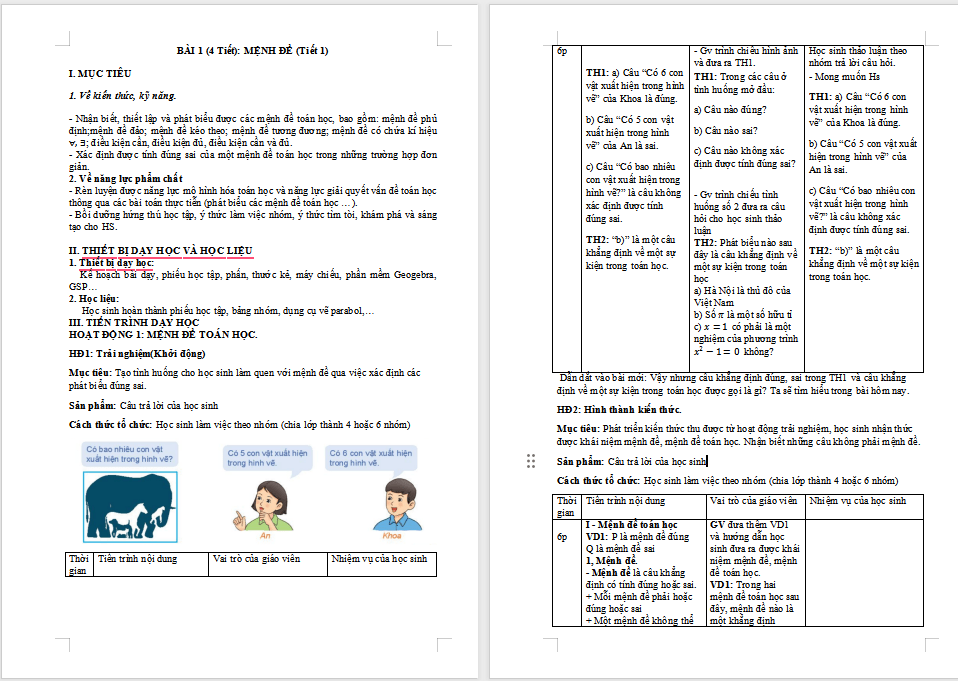 PowerPoint Toán 10 Bài 1: Mệnh đề toán học