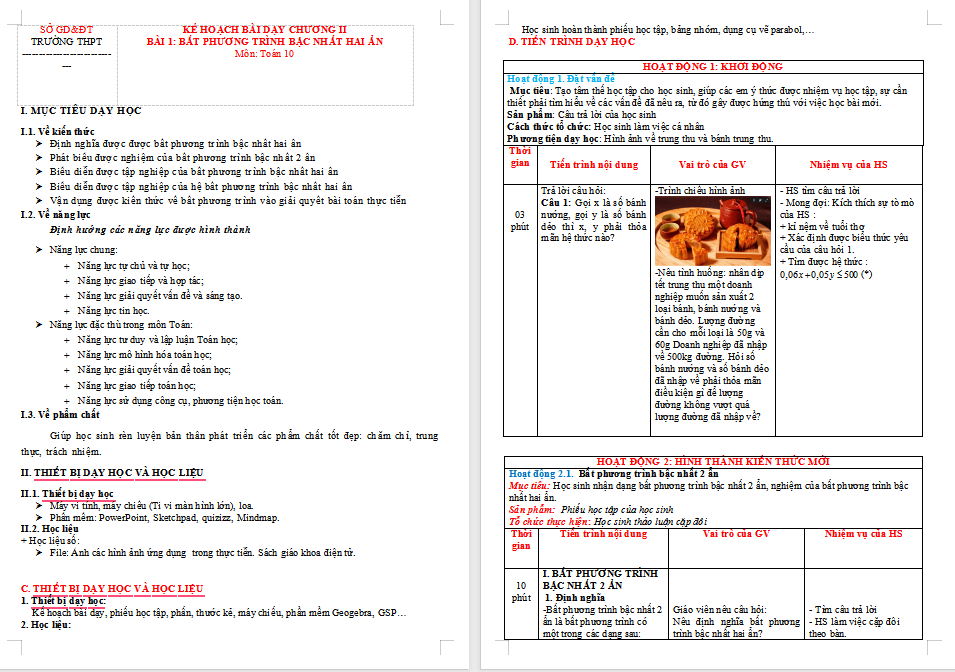 Bất phương trình bậc nhất hai ẩn