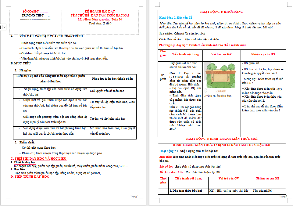 PowerPoint Toán 10 Bài 3: Dấu của tam thức bậc hai
