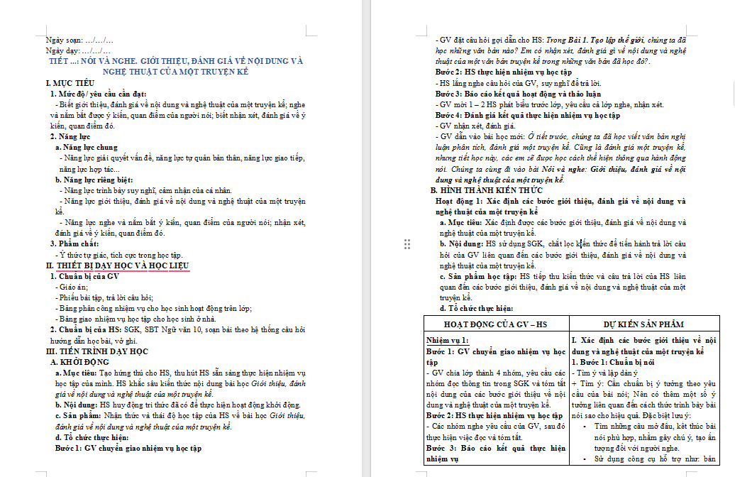 PowerPoint Ngữ văn 10 Bài 1 Nói và nghe