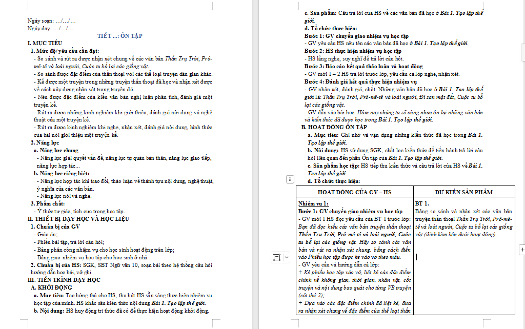  PowerPoint Ngữ văn 10 Bài 1: Ôn tập