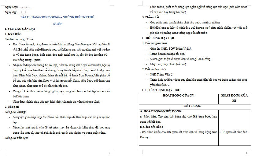 Bài 11: Hang Sơn Đoòng – những điều kì thú