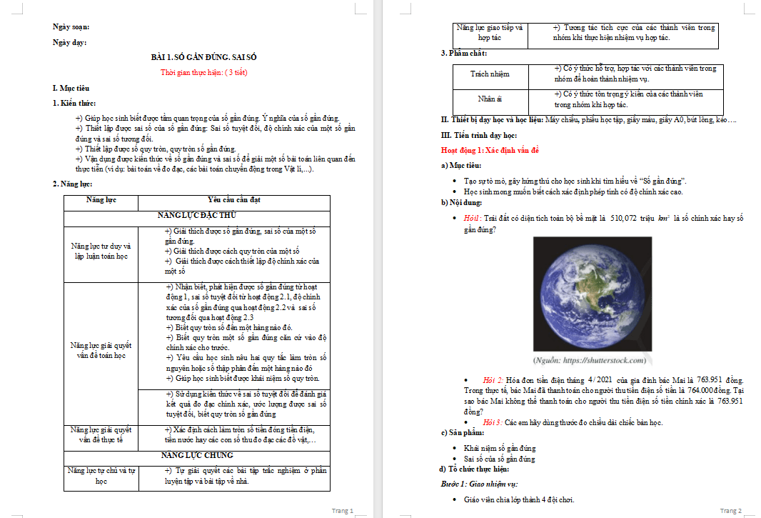 PowerPoint Toán 10 Bài 1: Số gần đúng Sai số