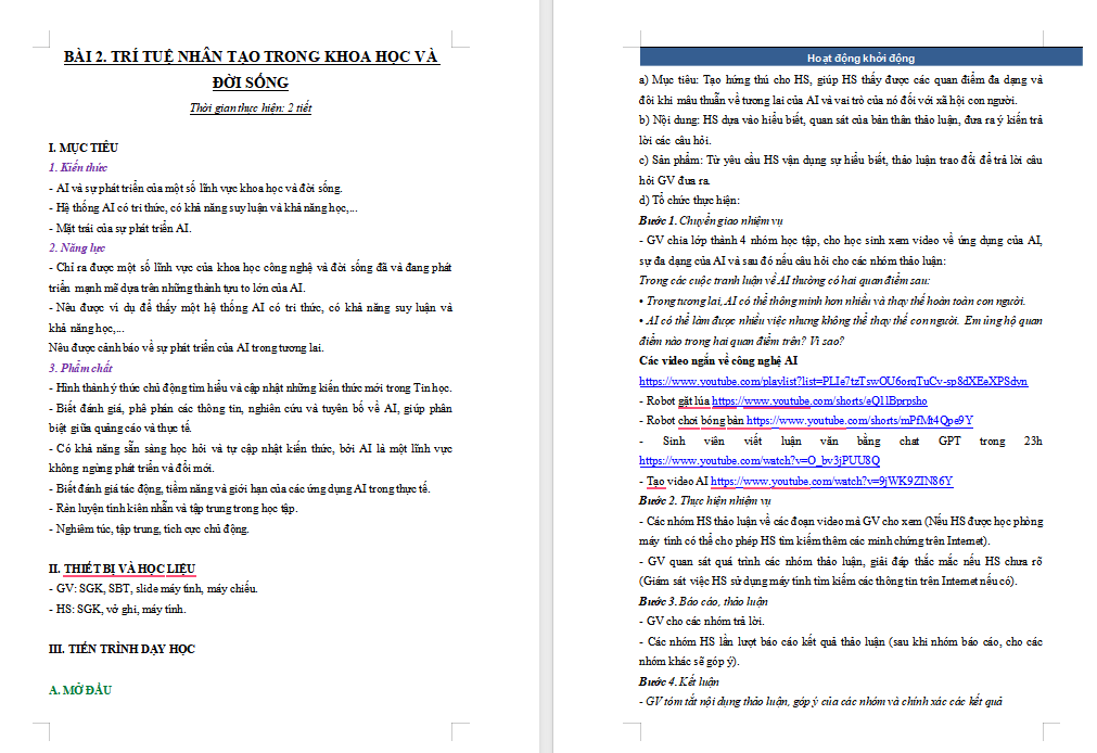 Trí tuệ nhân tạo trong khoa học và đời sống