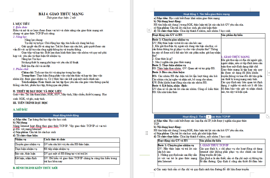 PowerPoint Tin học 12 Bài 4: Giao thức mạng