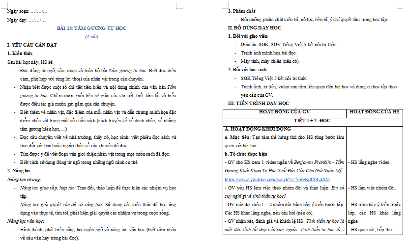 Bài 18: Tấm gương tự học