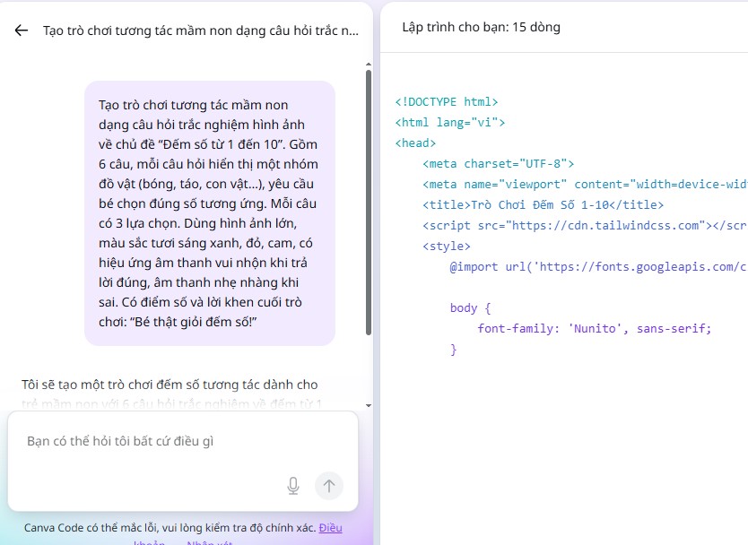 Bài thu hoạch Tập huấn AI cho mầm non