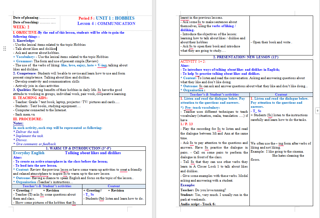 PowerPoint Tiếng Anh 7 Unit 1: Communication