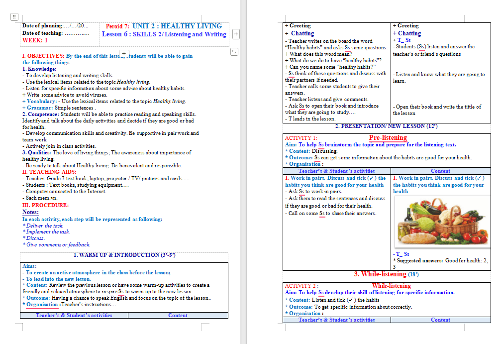  PowerPoint Tiếng Anh 7 Unit 2: Skills 2 
