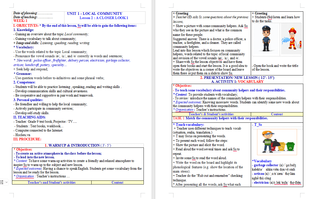 PowerPoint Tiếng Anh 9 Unit 1: A Closer Look 1