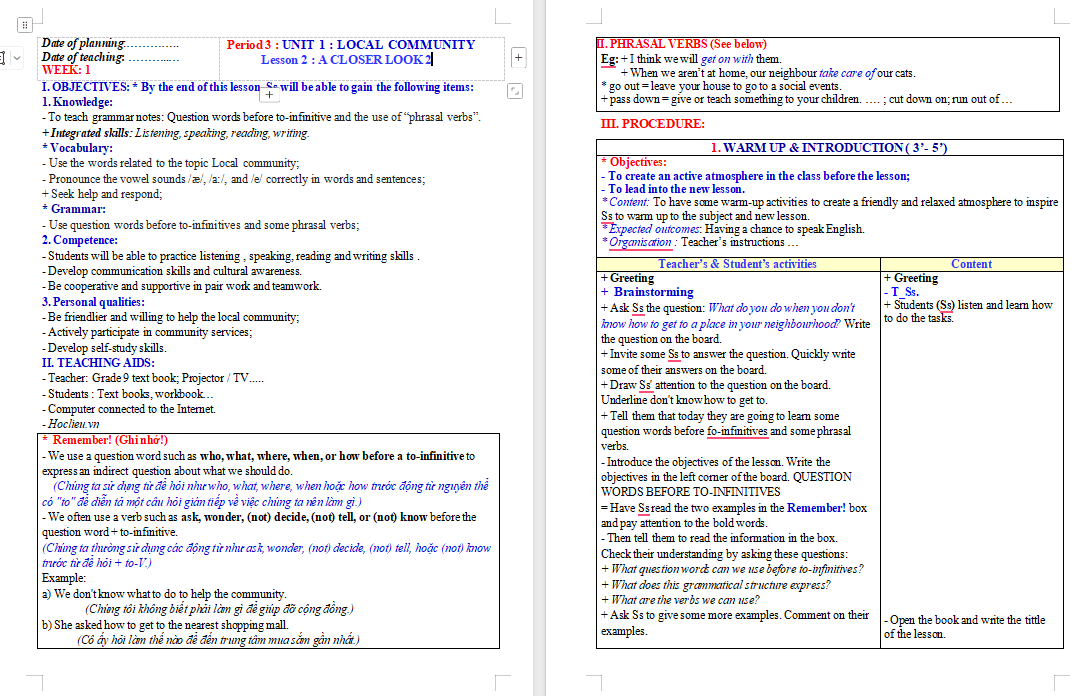 PowerPoint Tiếng Anh 9 Unit 1: A Closer Look 2