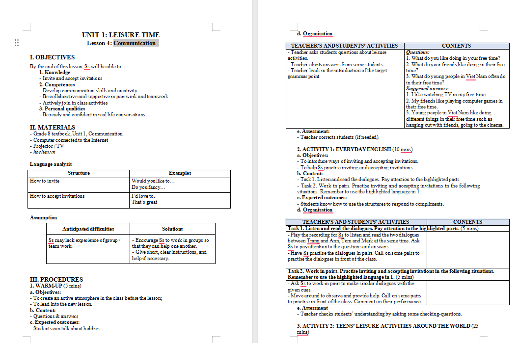 PowerPoint Tiếng Anh 8 Unit 1: Communication