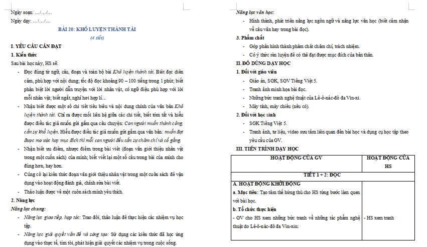 Bài 20: Khổ luyện thành tài