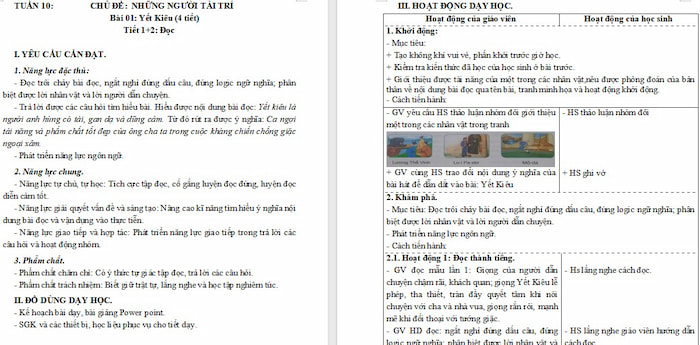 Giáo án Tiếng Việt 4: Yết Kiêu