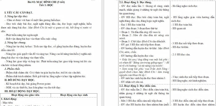 Giáo án Tiếng Việt 4: Mạc Đĩnh Chi