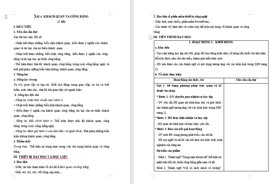 PowerPoint GDCD 9 Bài 4: Khách quan và công bằng